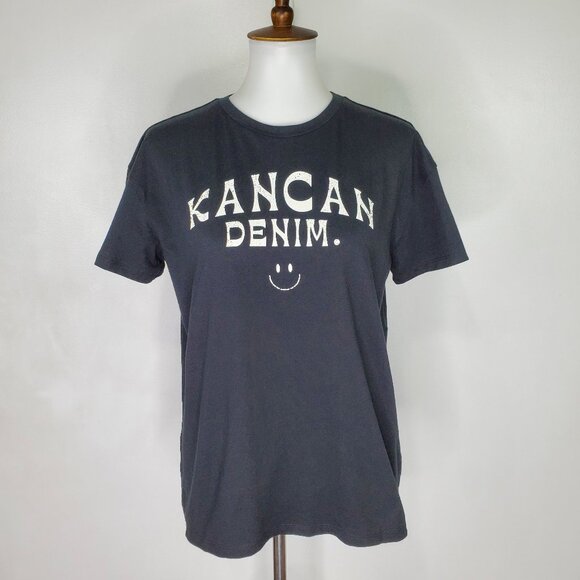 KanCan Denim Graphic T-Shirt 100% Cotton NEW NWT Size S - Picture 1 of 15